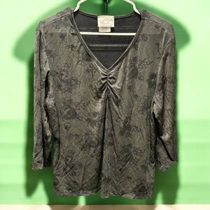 Kathie Lee Gray Floral Women's Top XL